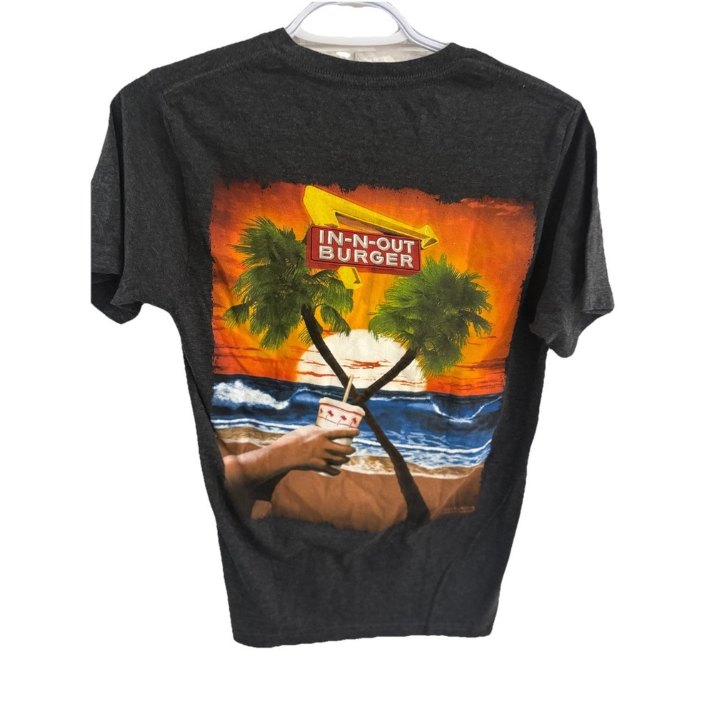 IN N OUT BURGER MENS‎ SHIRT SIZE SMALL 1948 GRAY SHORT SLEEVE CALIFORNIA